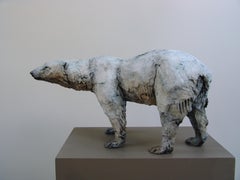 ''Arctic Bear'', Contemporary Bronze Sculpture Portrait of a Polar Bear
