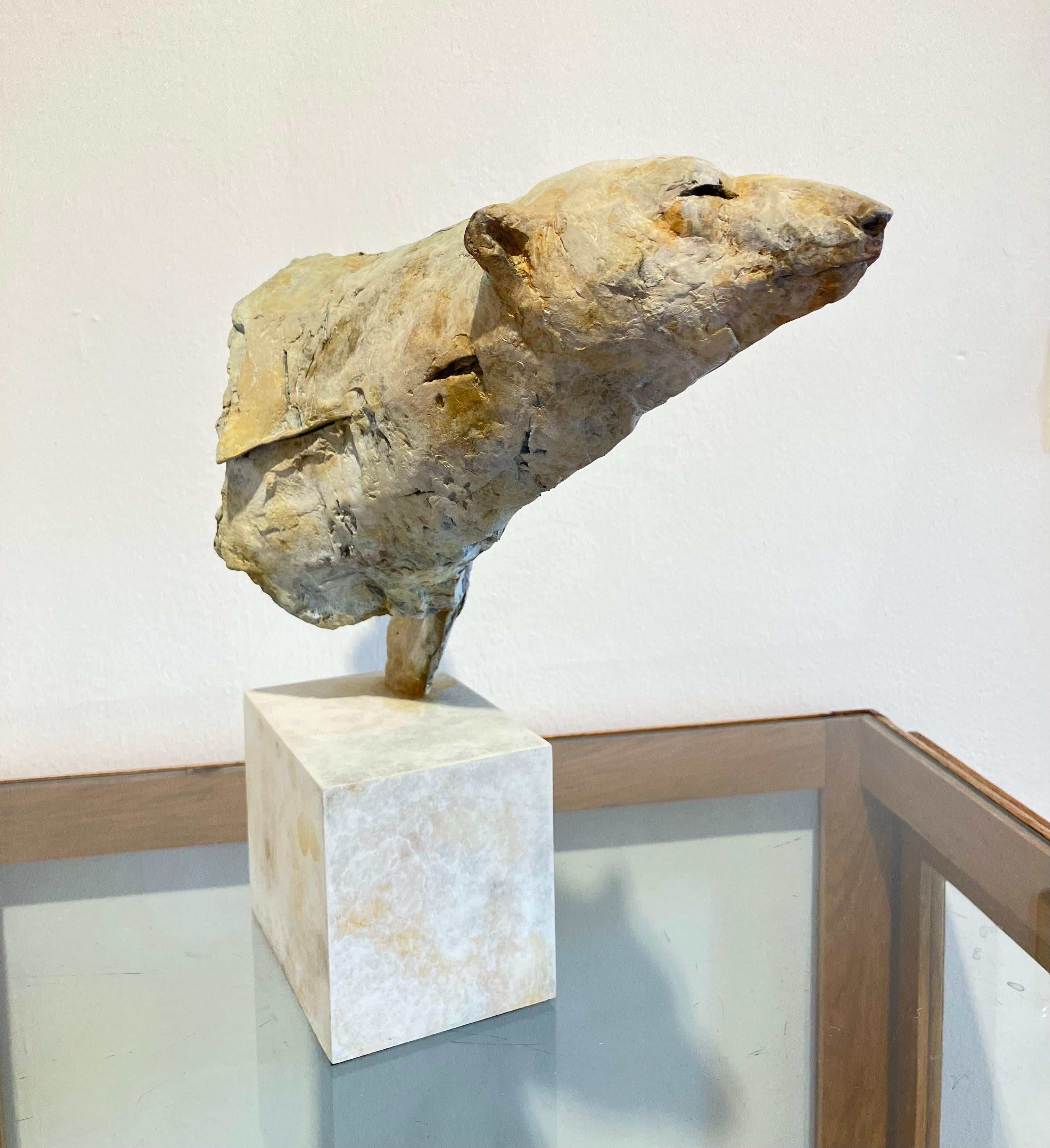 ''Orso artico'', scultura contemporanea in bronzo Ritratto di un orso artico in vendita 2