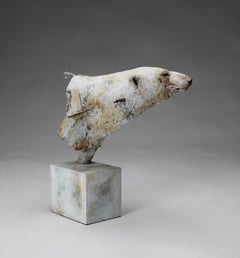 ''Arctic Bear'', Contemporary Bronze Sculpture Portrait of an Arctic Bear
