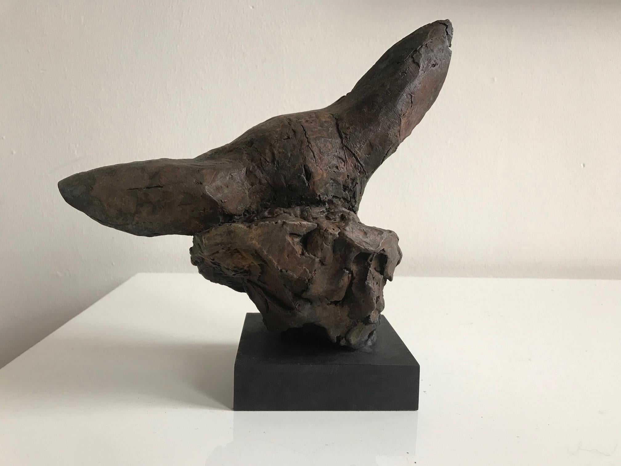 ''Bastet Study 2'', Contemporary Bronze Sculpture Portrait of a Bastet, Cat 4