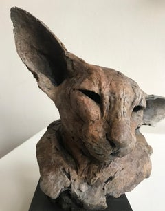 Zeitgenössische Bronzeskulptur-Porträt eines Bastets, Katze, ''Bastet Study 2''