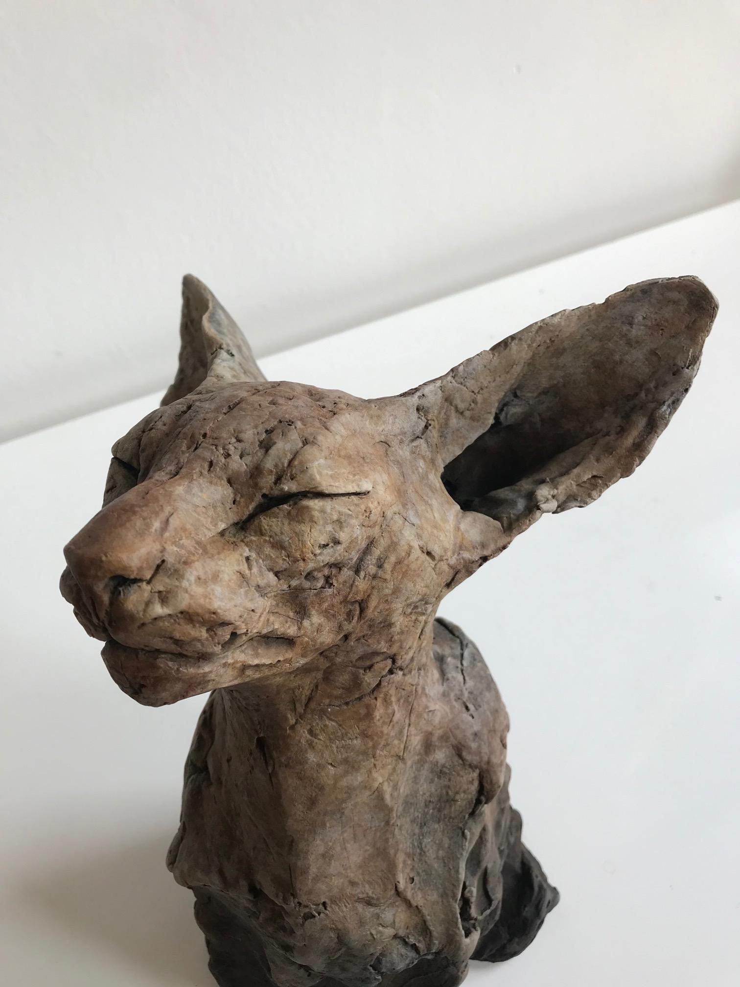 ''Bastet Study 3'', Contemporary Bronze Sculpture Portrait of a Bastet, Cat 4