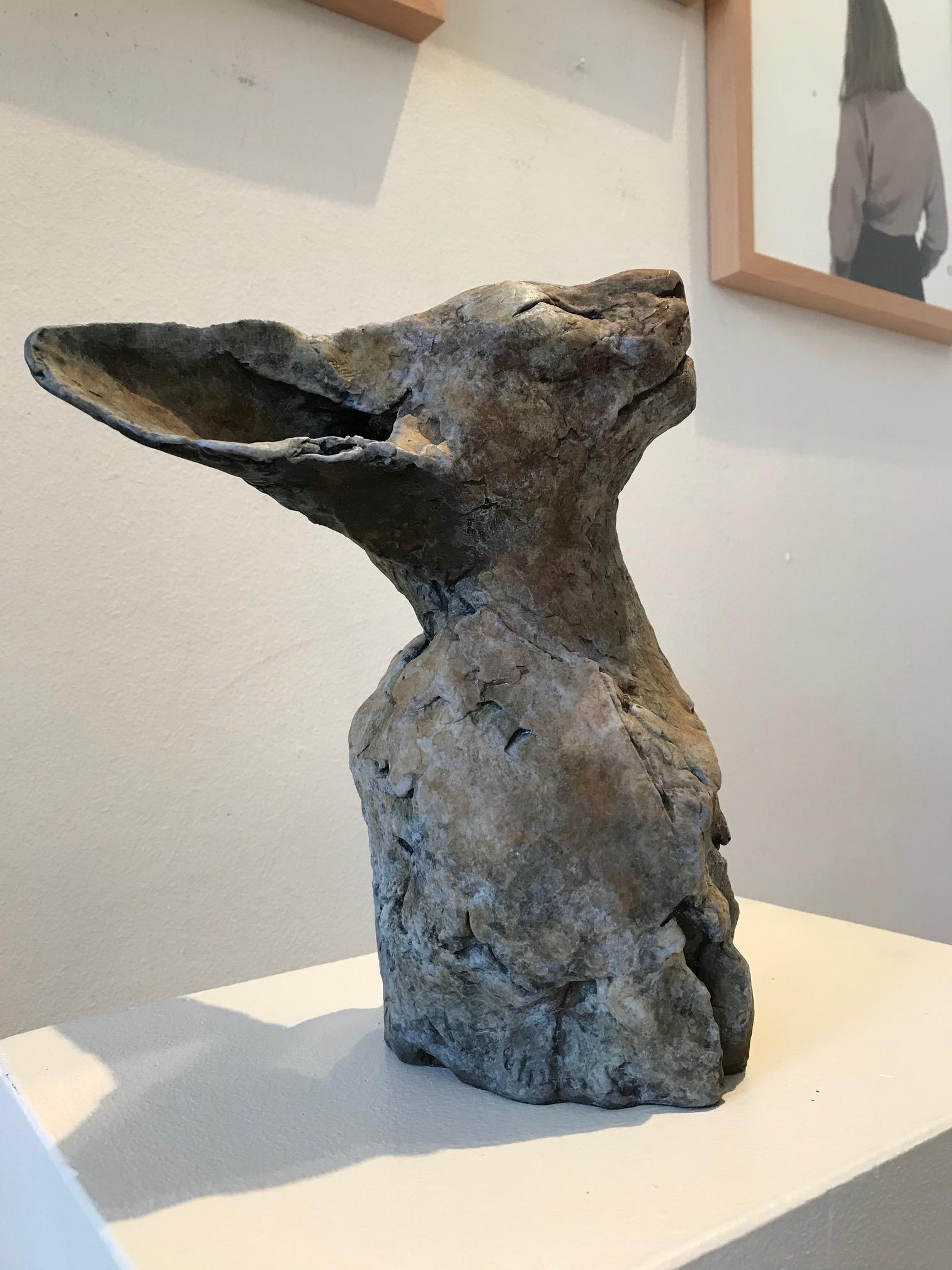 ''Bastet Study 3'', Contemporary Bronze Sculpture Portrait of a Bastet, Cat 3