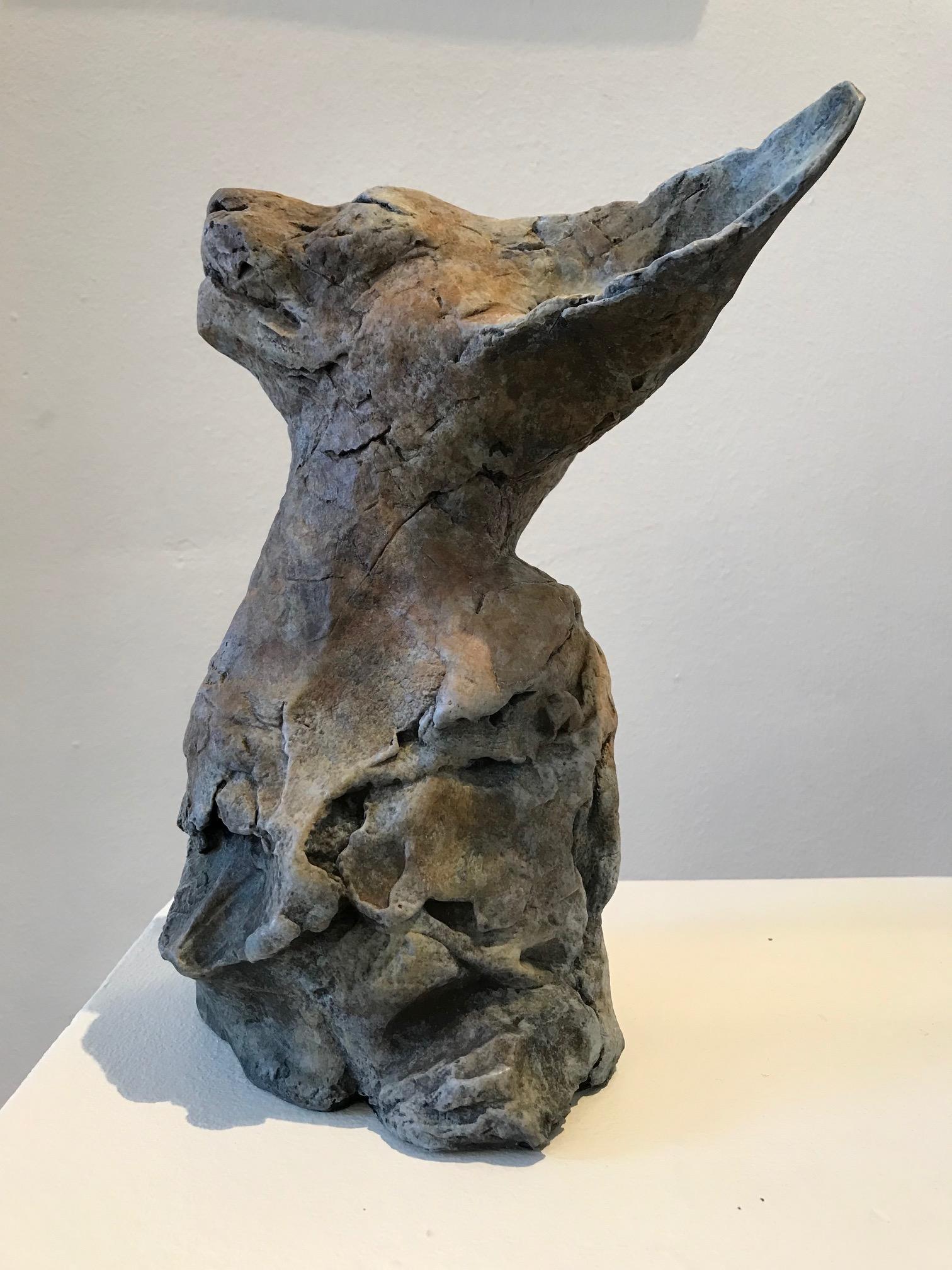 ''Bastet Study 3'', Contemporary Bronze Sculpture Portrait of a Bastet, Cat 5