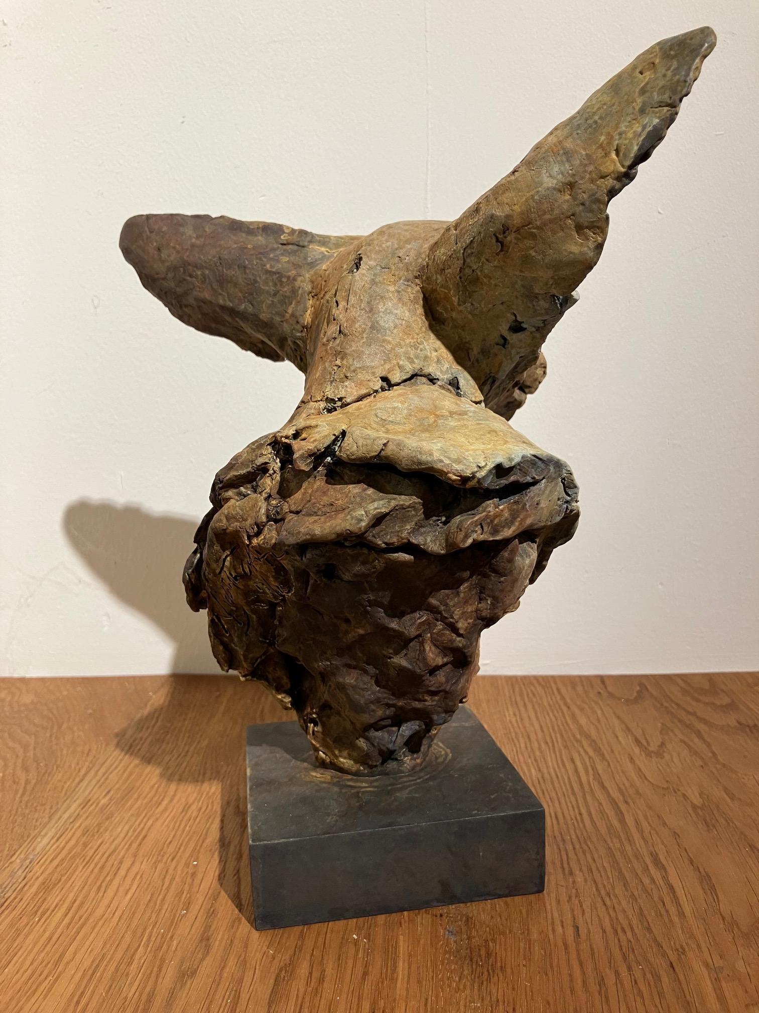 ''Bastet Study 4'', Contemporary Bronze Sculpture Portrait of a Bastet, Cat 1