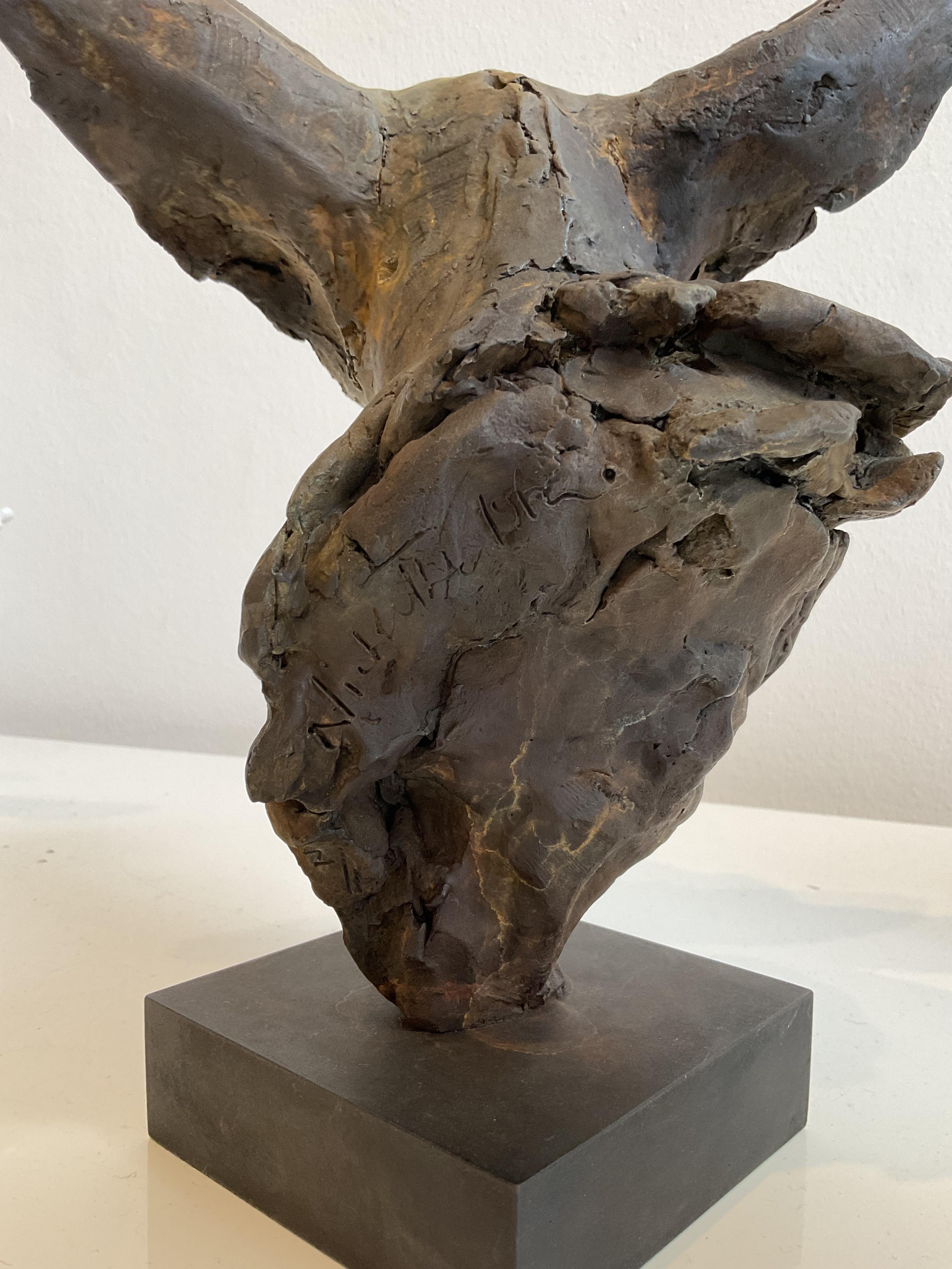''Bastet Study 4'', Contemporary Bronze Sculpture Portrait of a Bastet, Cat 5