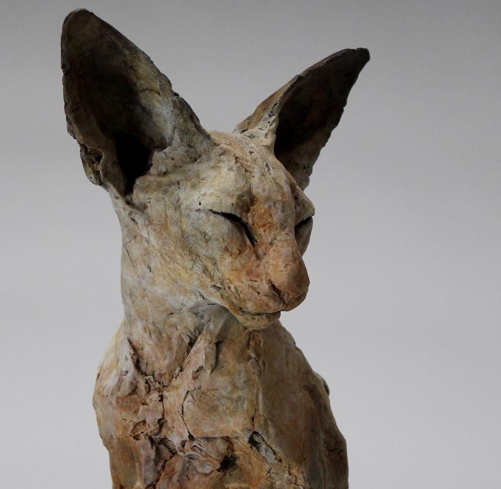 ''Bastet Study 5'', Contemporary Bronze Sculpture Portrait of a Bastet, Cat 2