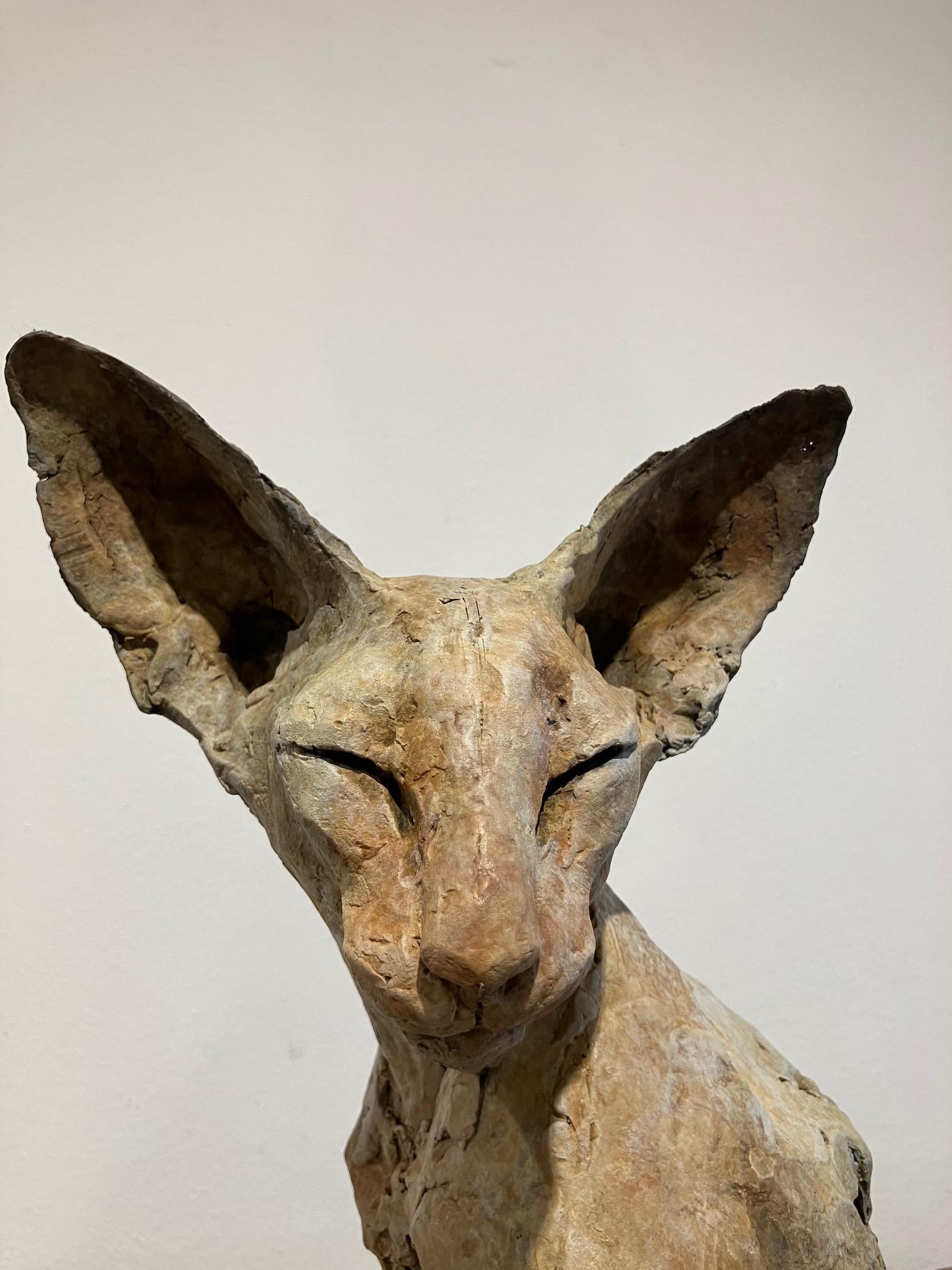 ''Bastet Study 5'', Contemporary Bronze Sculpture Portrait of a Bastet, Cat 6
