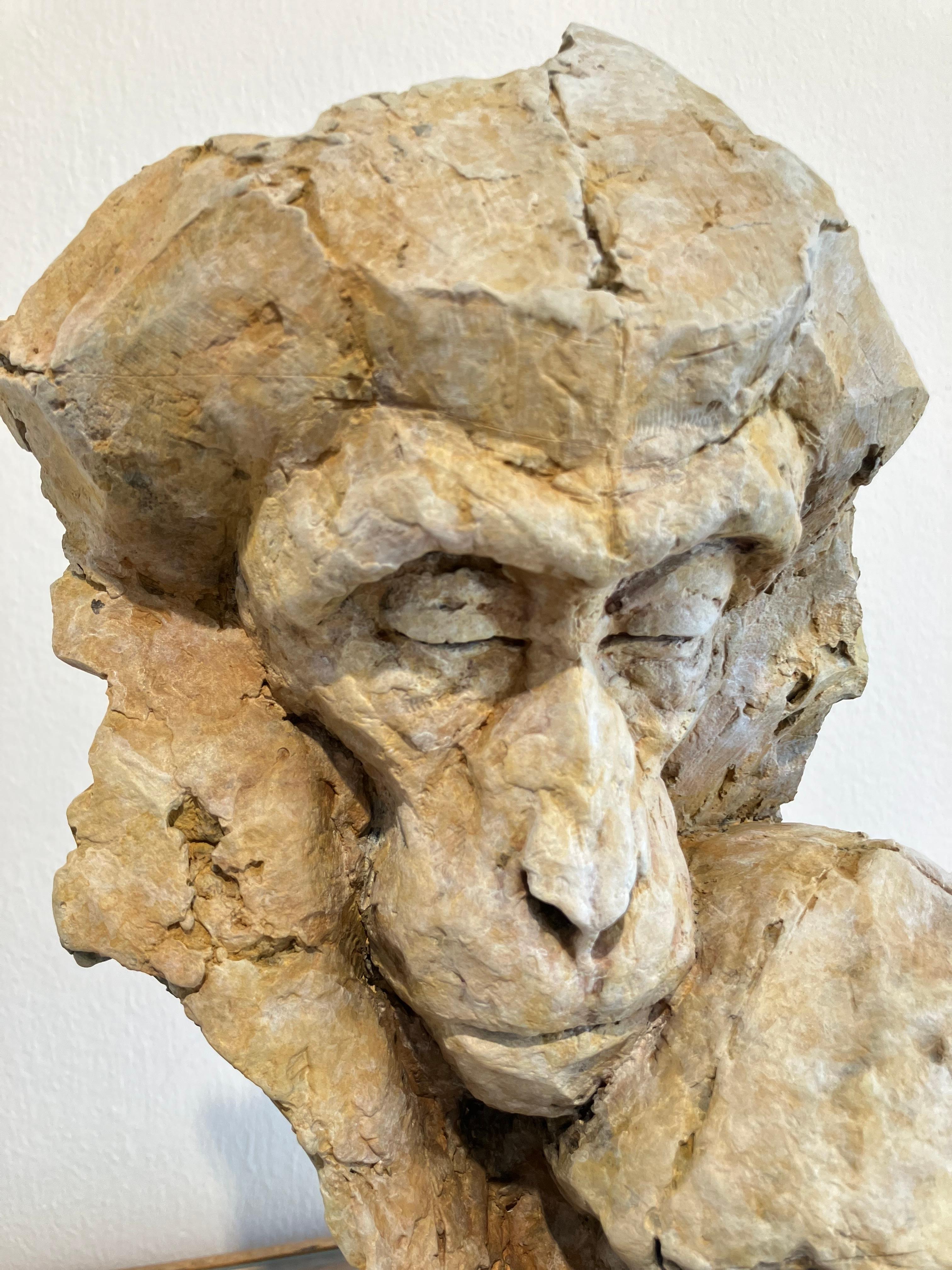 ''Macaque Icon'', Contemporary Bronze Sculpture of a Primate, Mother and Child 2