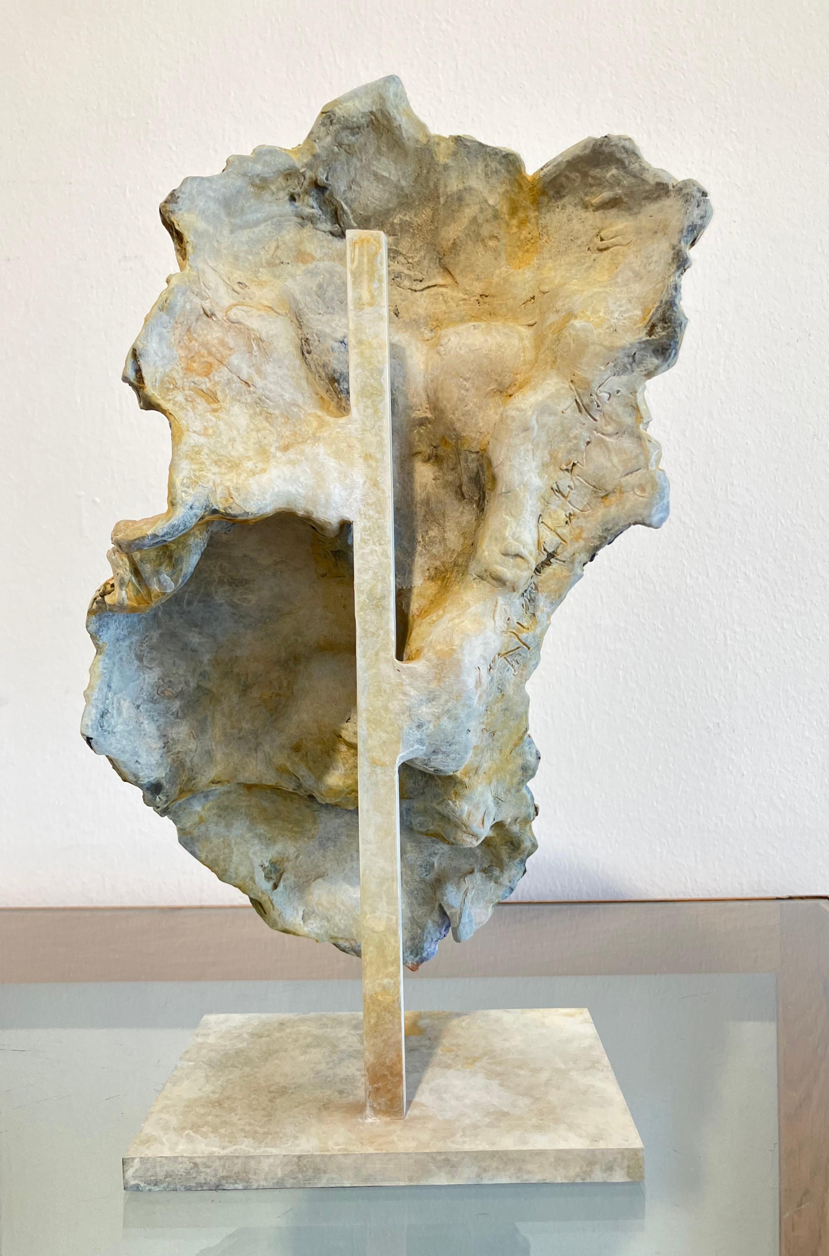 ''Macaque Icon'', Contemporary Bronze Sculpture of a Primate, Mother and Child 6