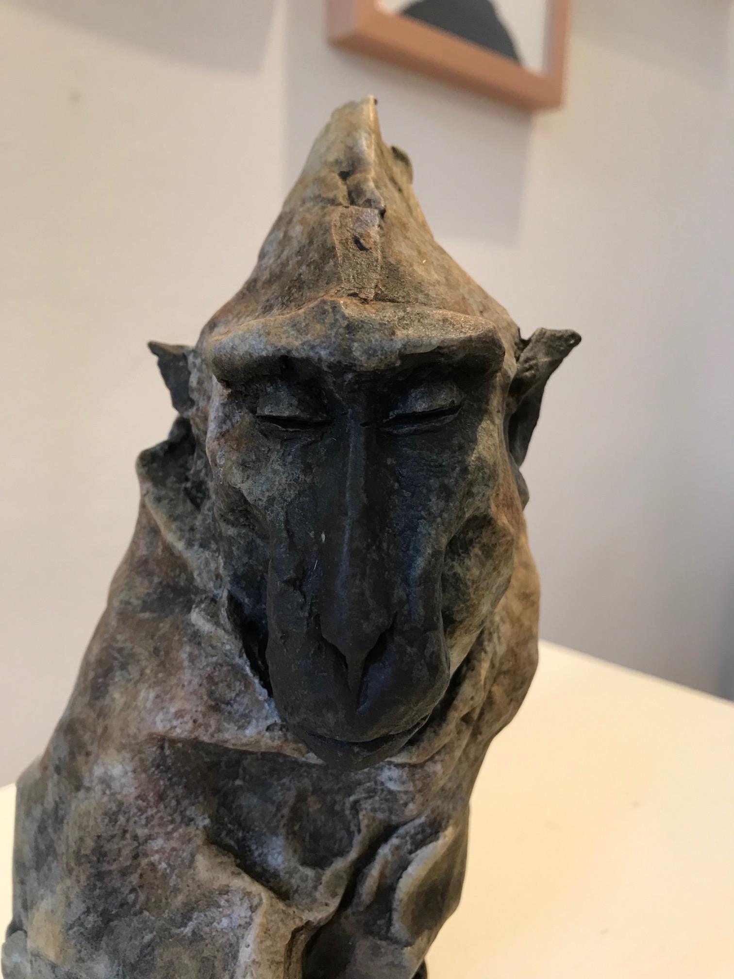 ''Monkey Sketch 2'', Contemporary Bronze Sculpture of a Primate, Monkey 1