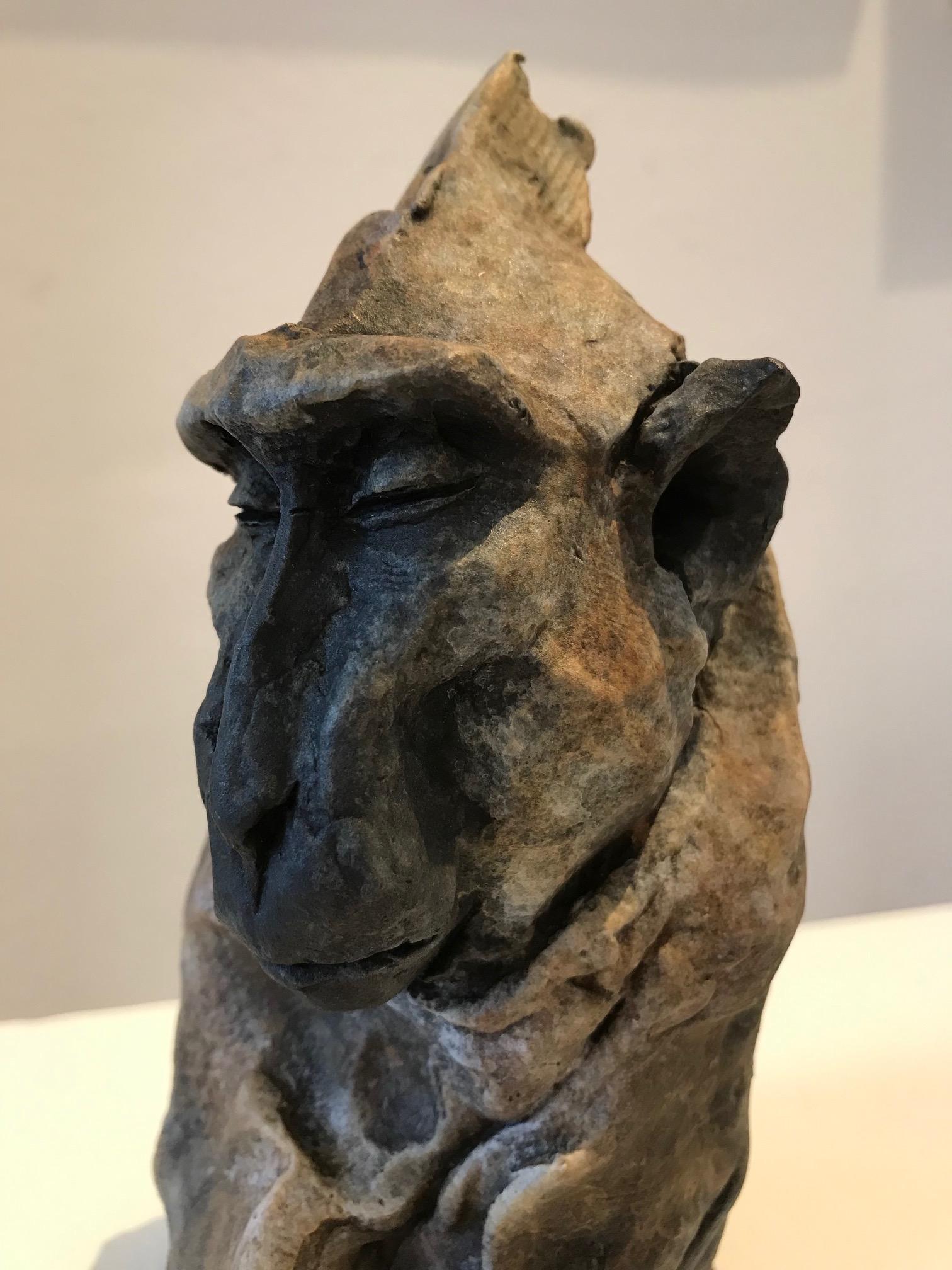 ''Monkey Sketch 2'', Contemporary Bronze Sculpture of a Primate, Monkey 2