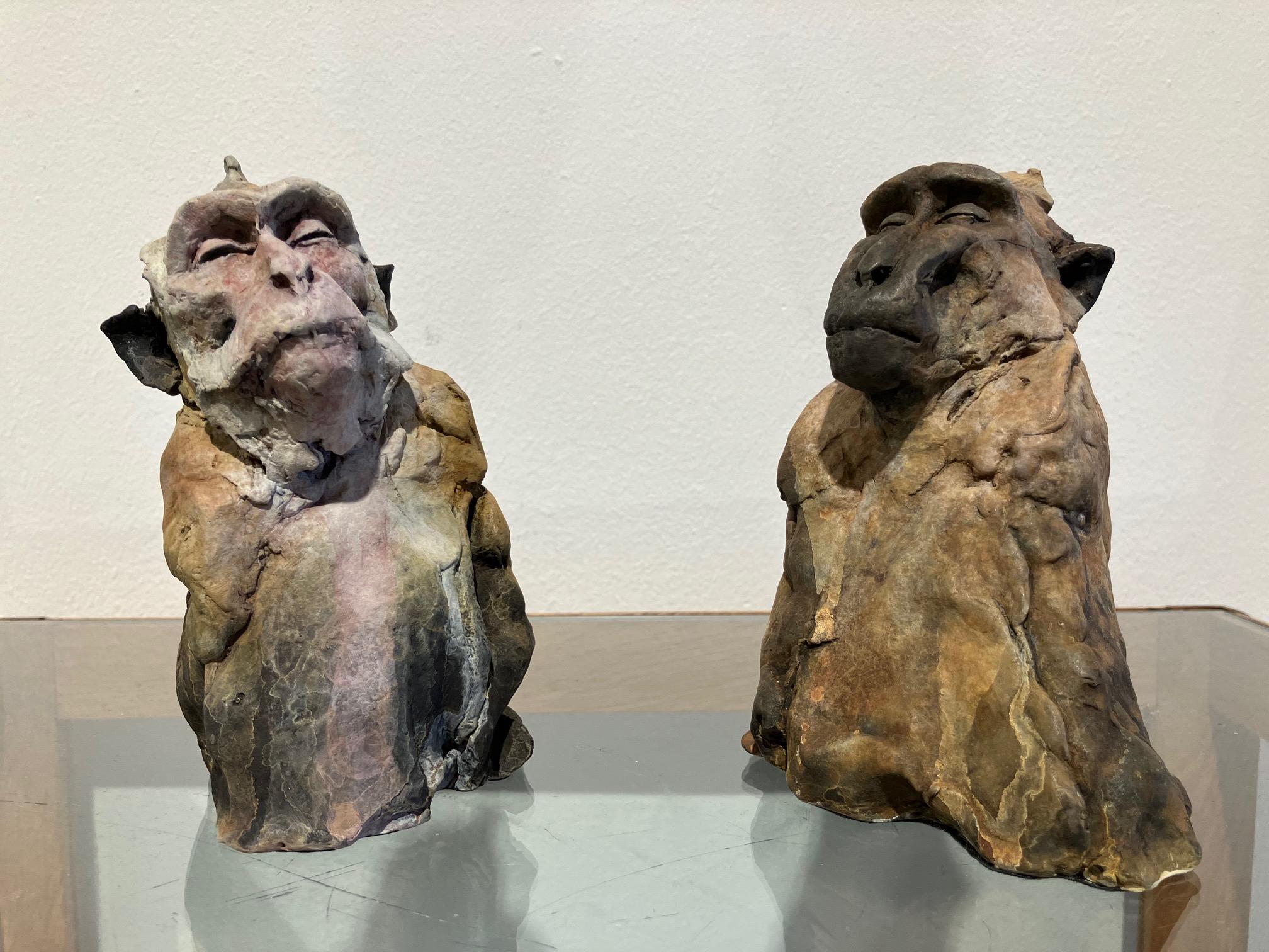 ''Monkey Sketch 3'', Contemporary Bronze Sculpture of a Primate, Monkey 8