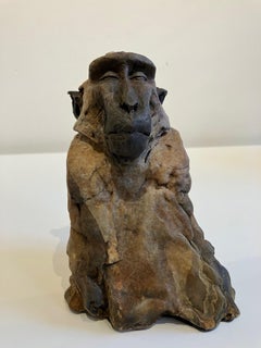 ''Monkey Sketch 3'', Contemporary Bronze Sculpture of a Primate, Monkey