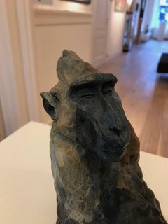 ''Monkey Sketch 3'', Contemporary Bronze Sculpture of a Primate, Monkey