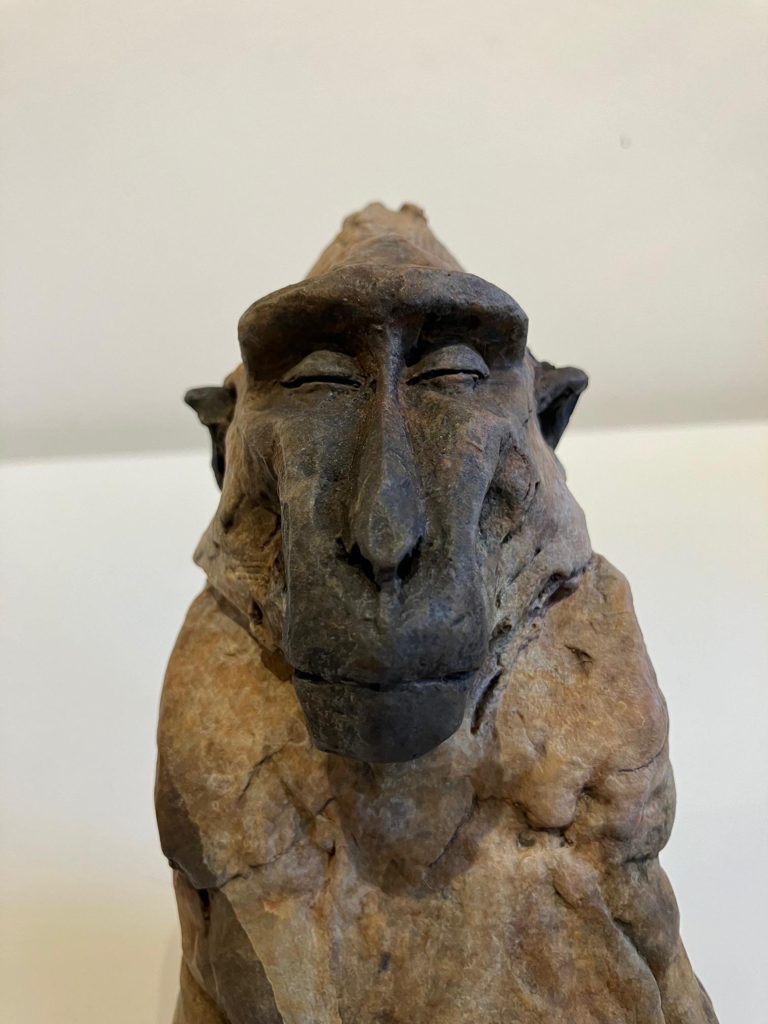 ''Monkey Sketch 3'', Contemporary Bronze Sculpture of a Primate, Monkey 5