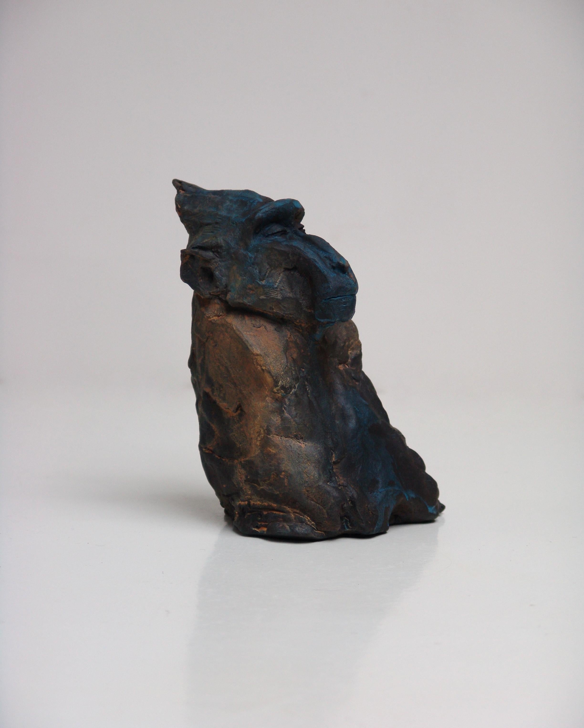 Nichola Theakston Figurative Sculpture - ''Monkey Sketch 3'', Contemporary Bronze Sculpture of a Primate, Monkey