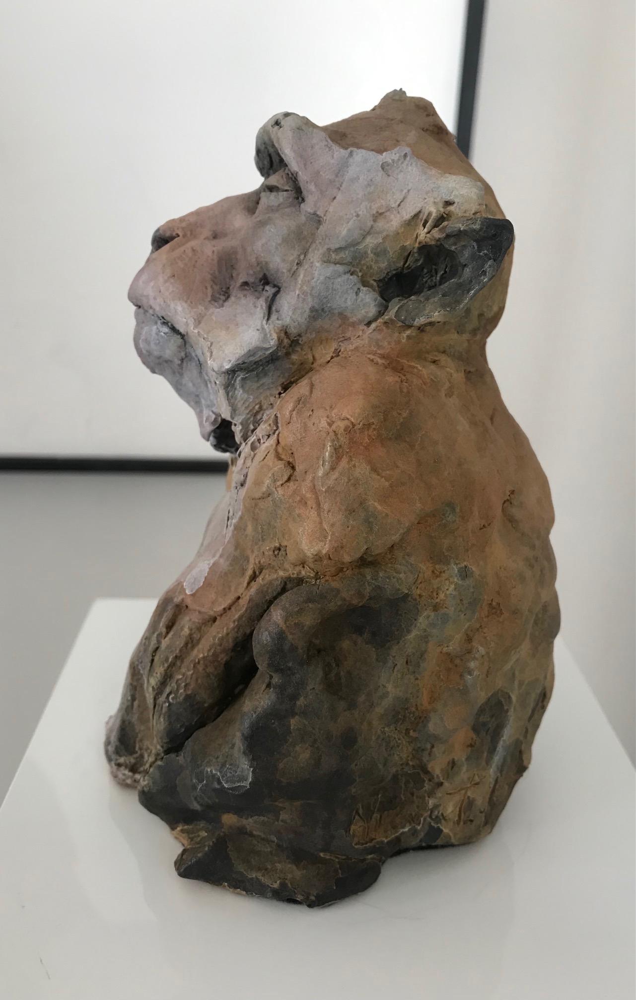 ''Monkey Sketch 4'', Contemporary Bronze Sculpture Portrait of a Monkey 1