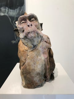 ''Monkey Sketch 4'', Contemporary Bronze Sculpture Portrait of a Monkey