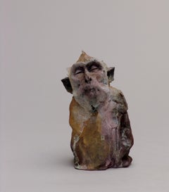 ''Monkey Sketch 4'', Contemporary Bronze Sculpture Portrait of a Monkey