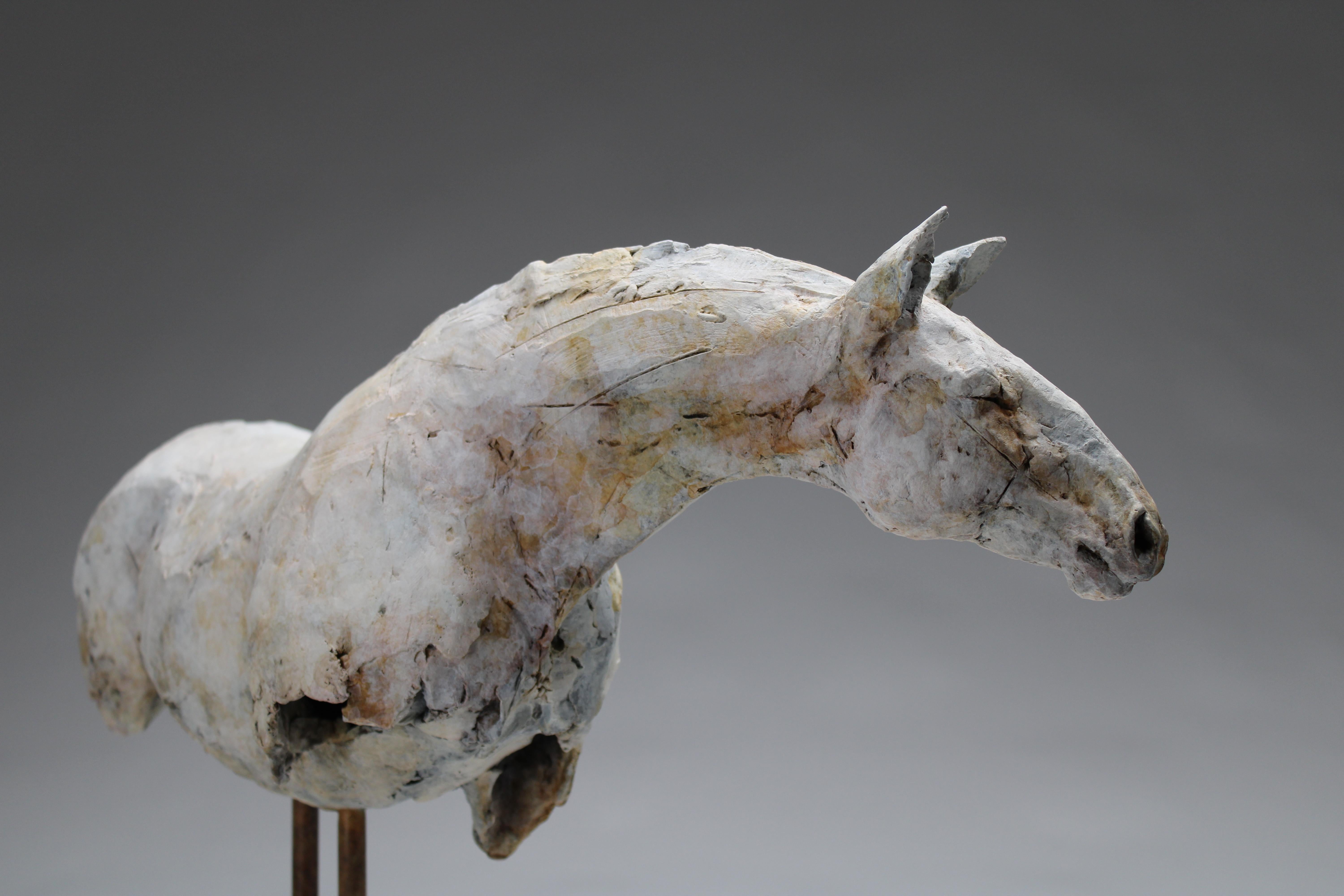''Repos avec les Anciens'', Sculpture contemporaine en bronze Portrait d'un cheval en vente 1