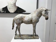 ''Resting with Ancients'', Contemporary Bronze Sculpture Portrait of a Horse