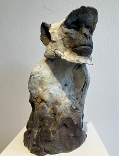 ''Sacred Langur 2'', Sculpture contemporaine en bronze d'un primate, singe