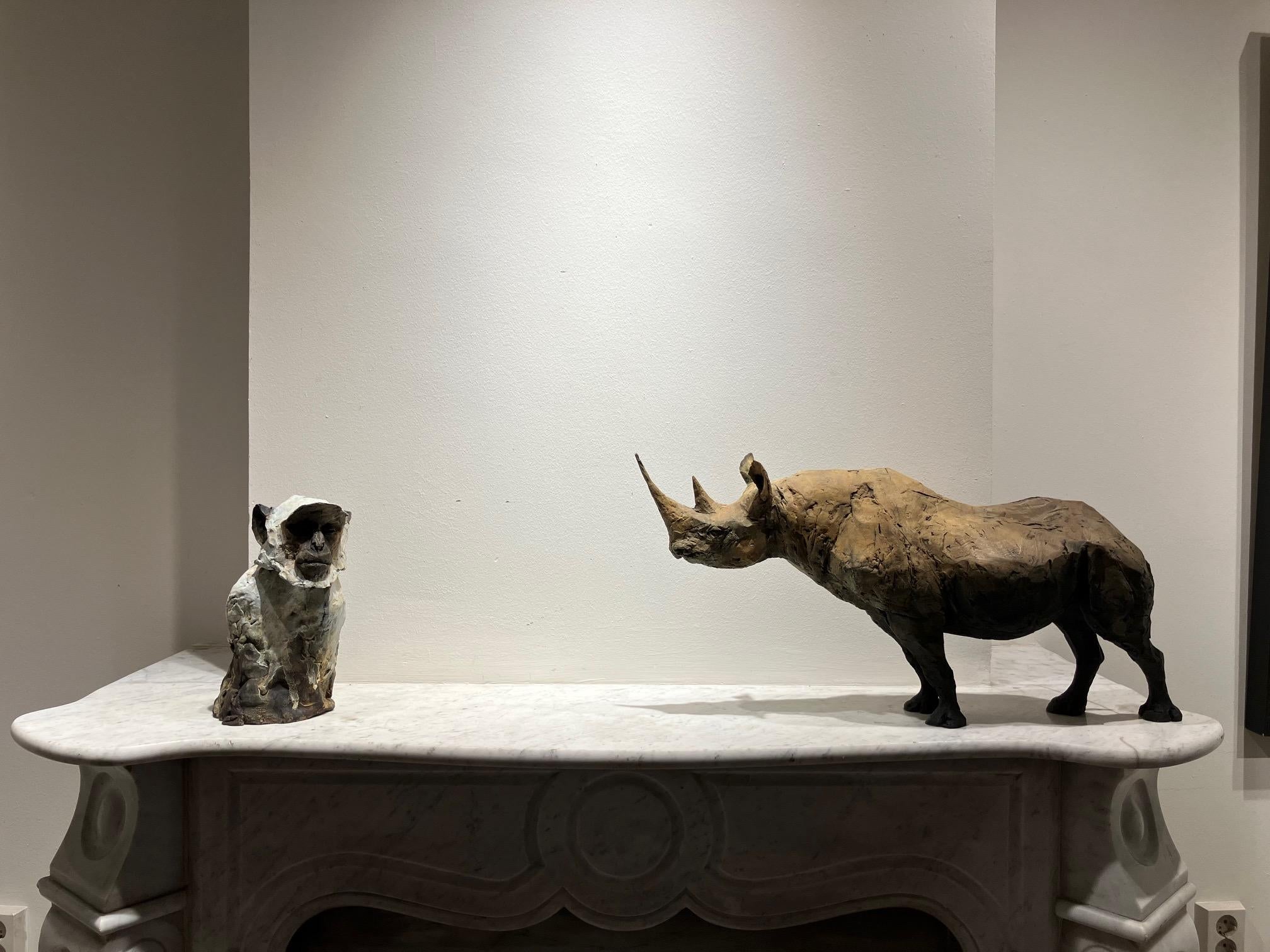 ''Sacred Langur 2'', Contemporary Bronze Sculpture of a Primate, Monkey 6