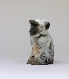 ''Sacred Langur 2'', Sculpture contemporaine en bronze d'un primate, singe