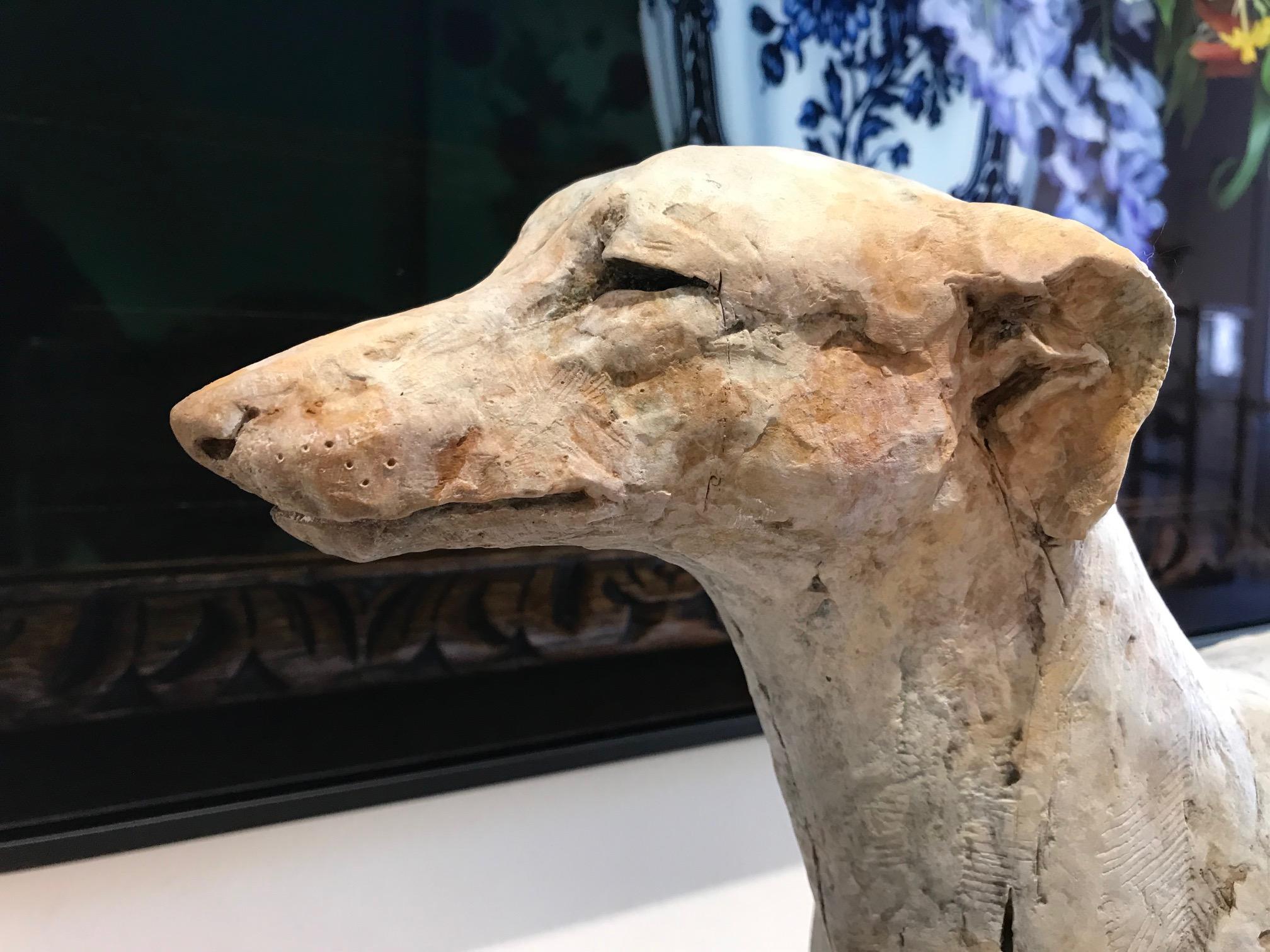 ''Sighthound'', Contemporary Bronze Sculpture Portrait of a Dog, Hound 4