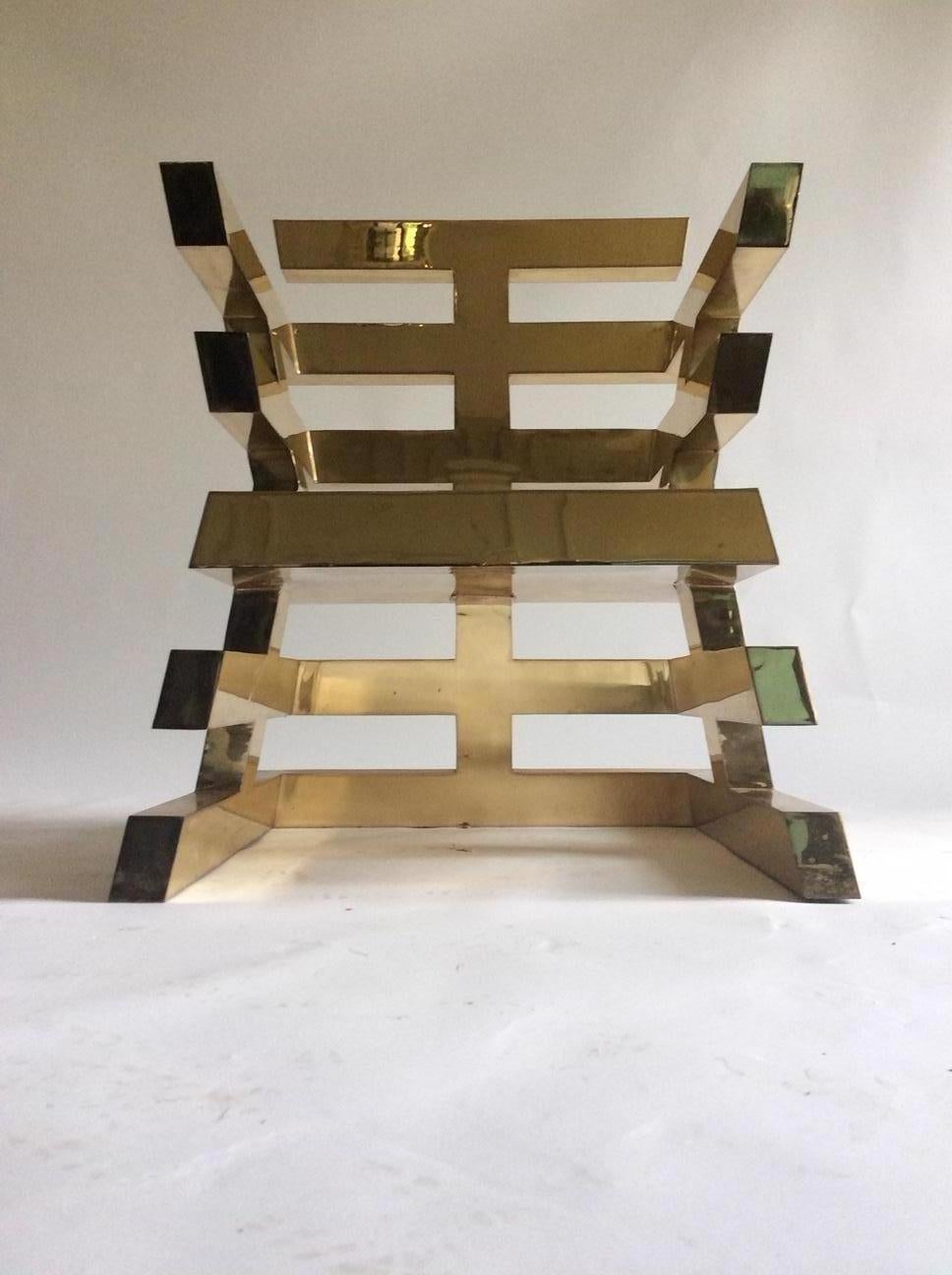 Nicholas Alvis Vega’s iconic brass Aztec chair 1986 For Sale 3