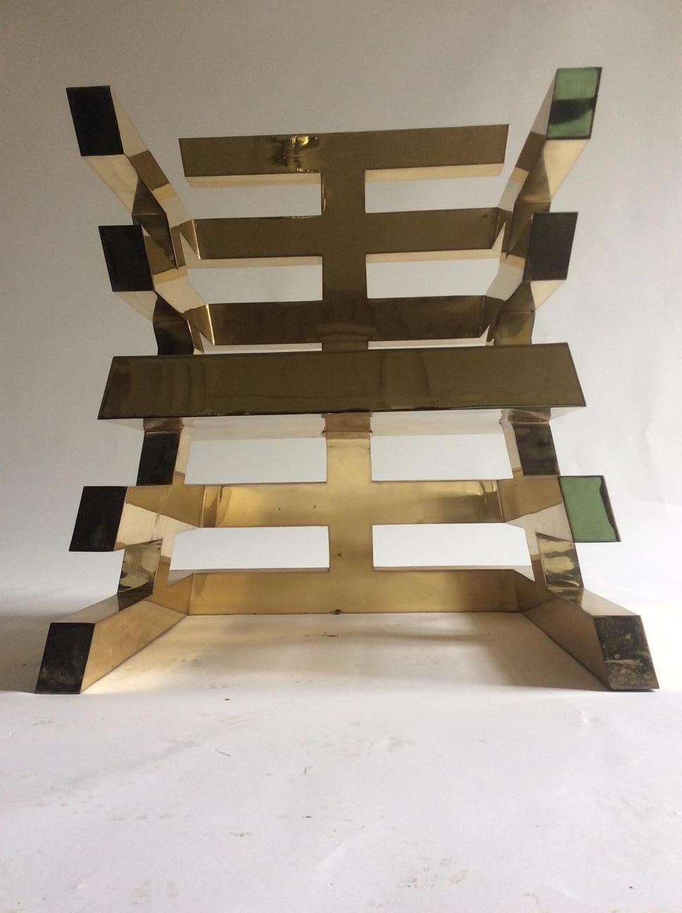 Nicholas Alvis Vega’s iconic brass Aztec chair 1986 For Sale 6