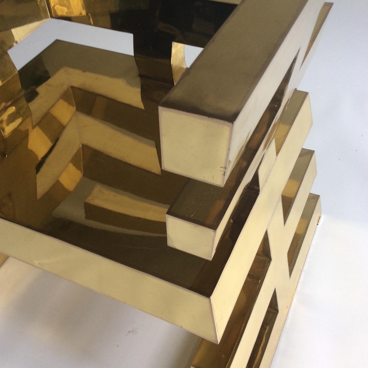 Modern Nicholas Alvis Vega’s iconic brass Aztec chair 1986 For Sale