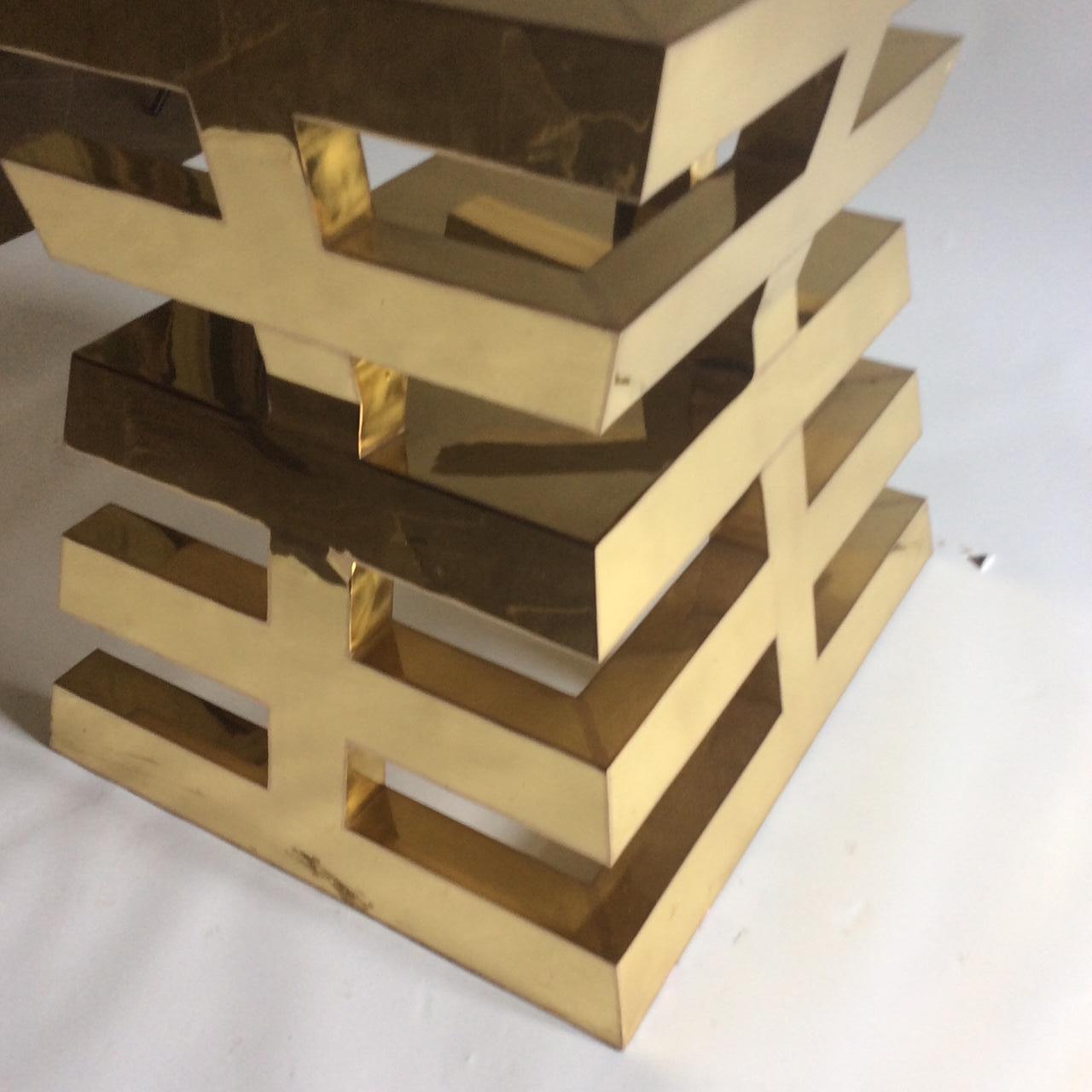 British Nicholas Alvis Vega’s iconic brass Aztec chair 1986 For Sale