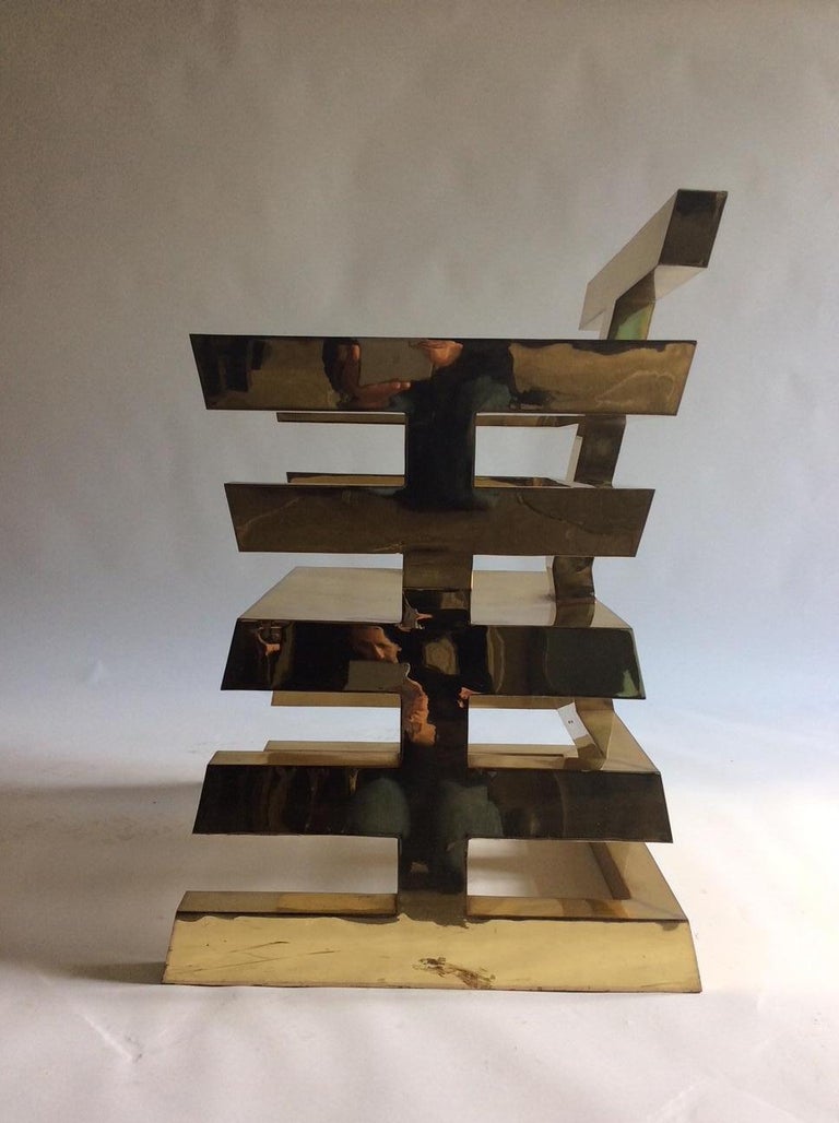 Nicholas Alvis Vega’s iconic brass Aztec chair 1986 For Sale at 1stDibs