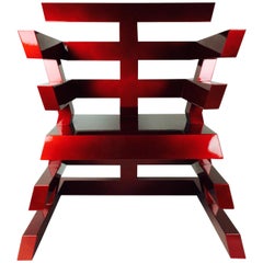 Nicholas Alvis Vega’s Iconic Brass Aztec Chair in Fierce Red