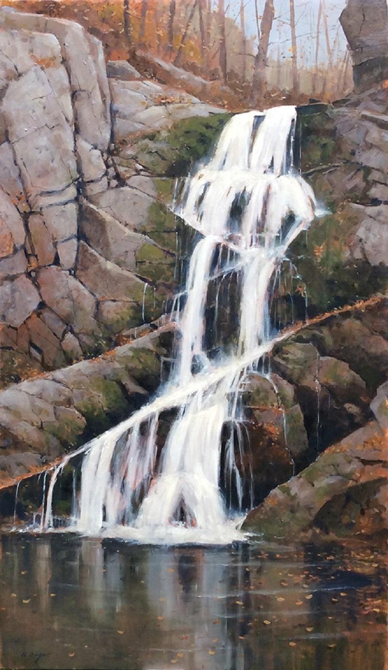 Landscape Painting de Nicholas Berger - Cascadas de Indian Brook