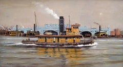  Lachawanna Steam Tug Madison, New York Harbor, 1956  