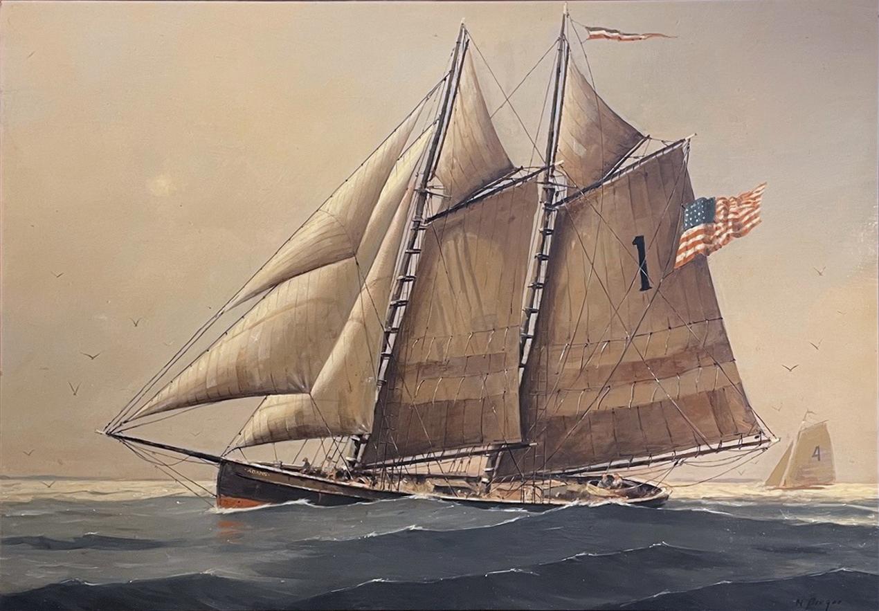 Nicholas Berger Figurative Painting - New York Pilot Boat "Adams"
