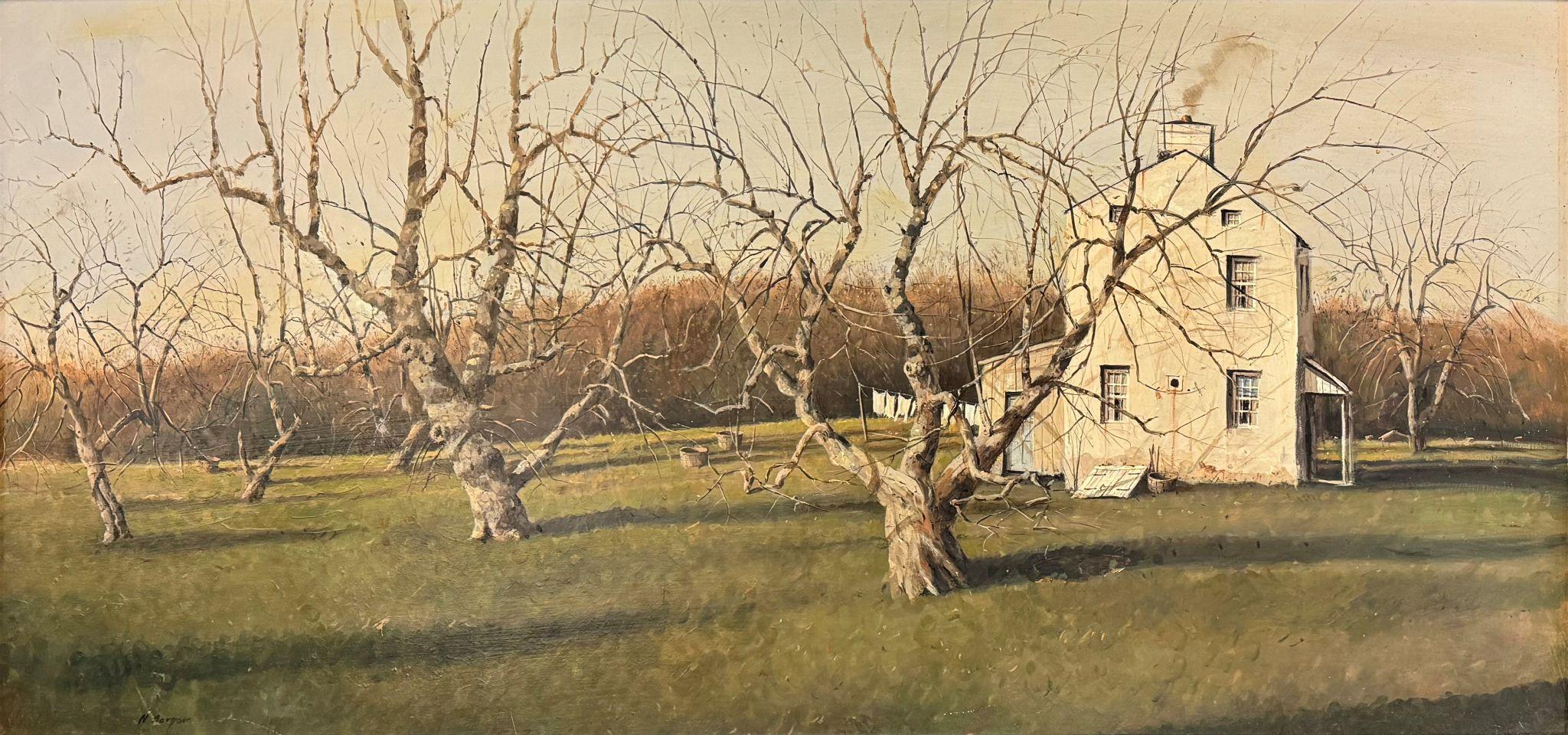 Nicholas Berger Landscape Painting - Orchard Asleep