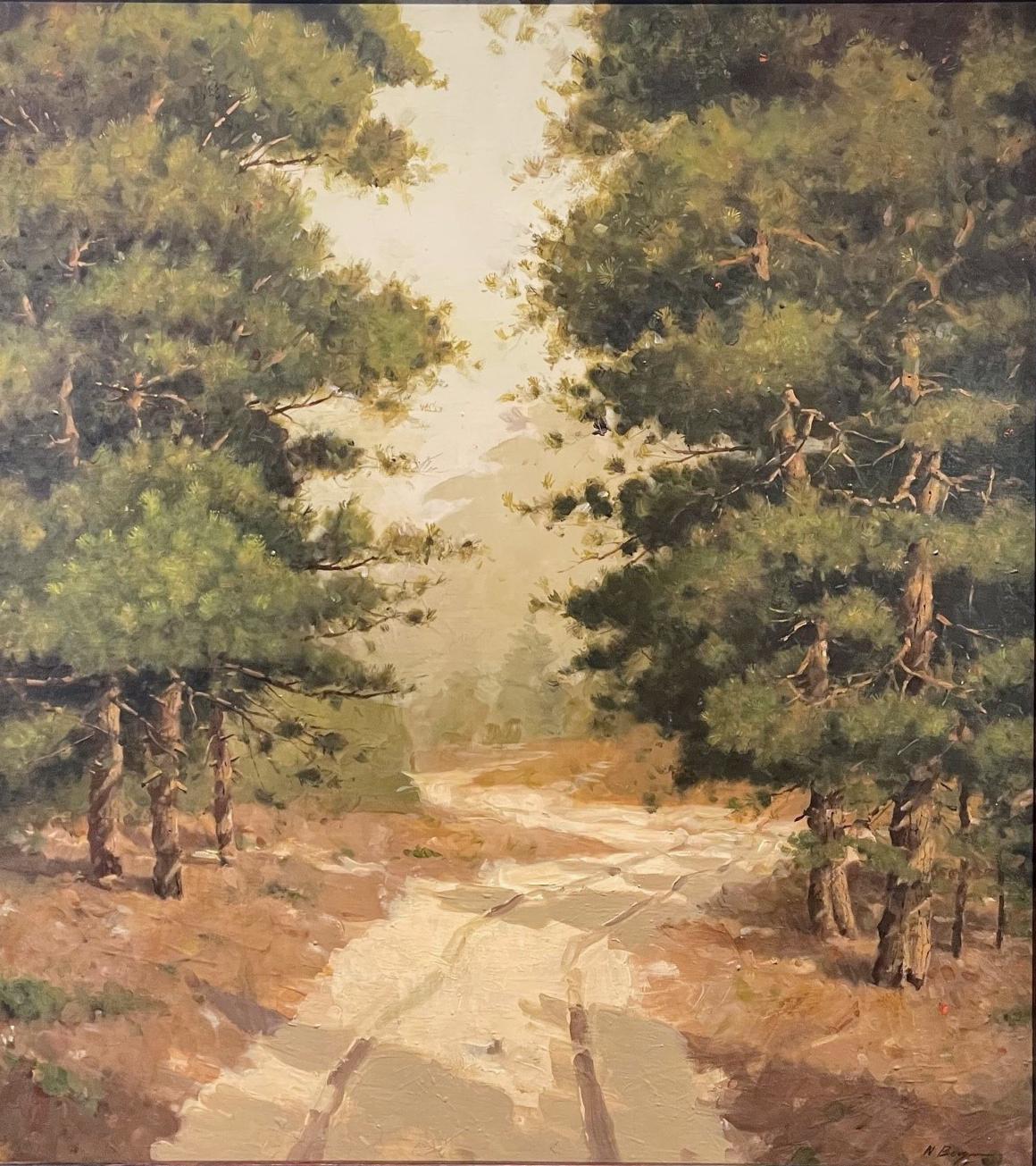 Path in the Pines (Le chemin du pin) - Painting de Nicholas Berger