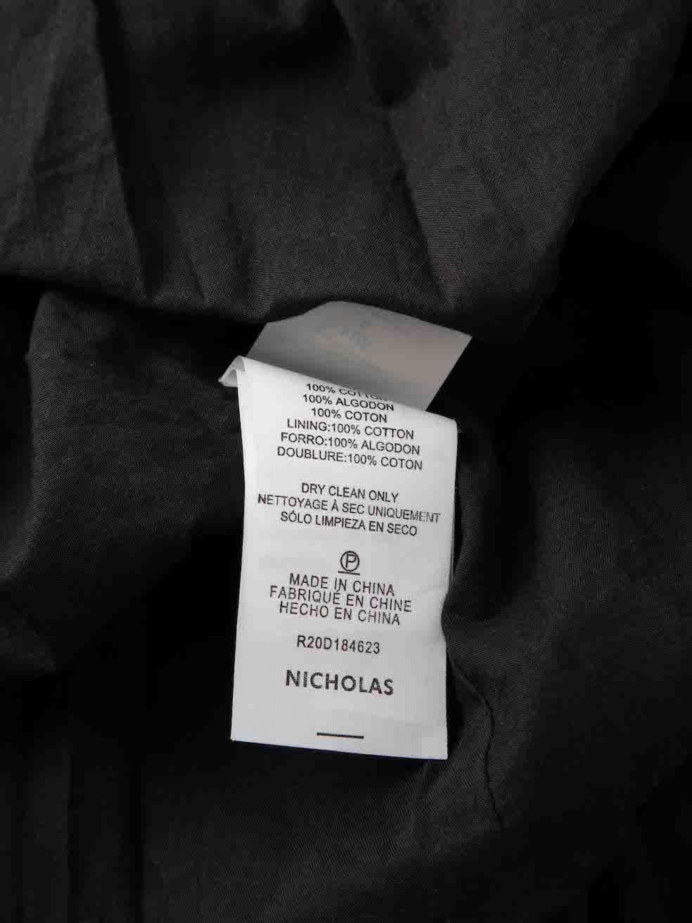 Nicholas Black Square Neckline Belted Maxi Dress Size S For Sale 1