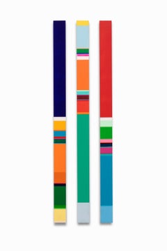 Nicholas Bodde Triptych Color Field on Aluminum