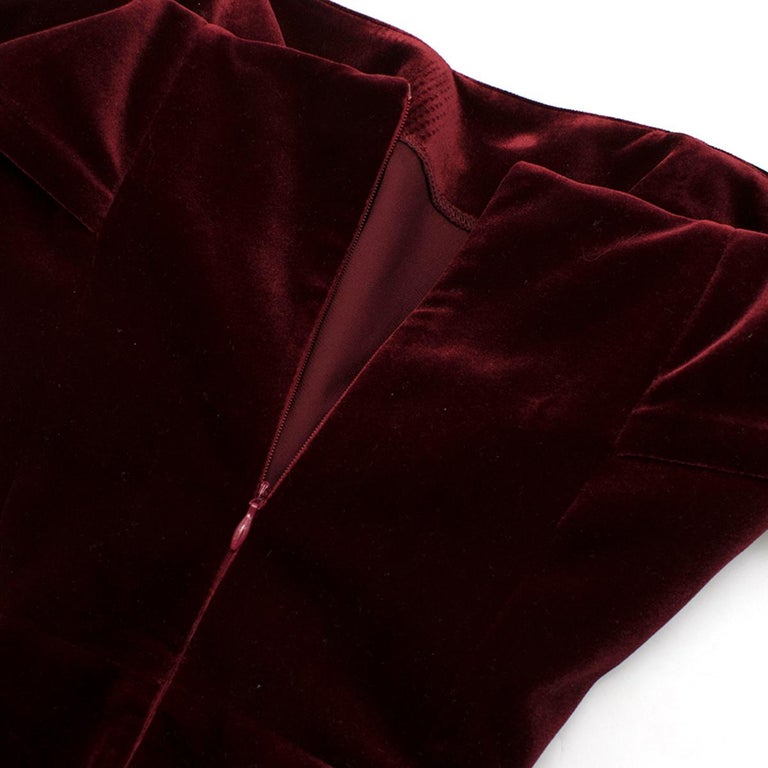 Nicholas Bordeaux Velvet Off-the-Shoulder Mini Dress - Size US 2 For ...