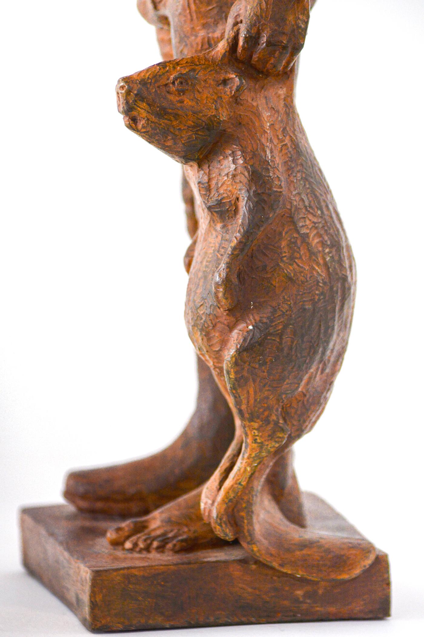 Ambivalence 1/4 - figurative, male, animal, narrative, bronze sculpture For Sale 1