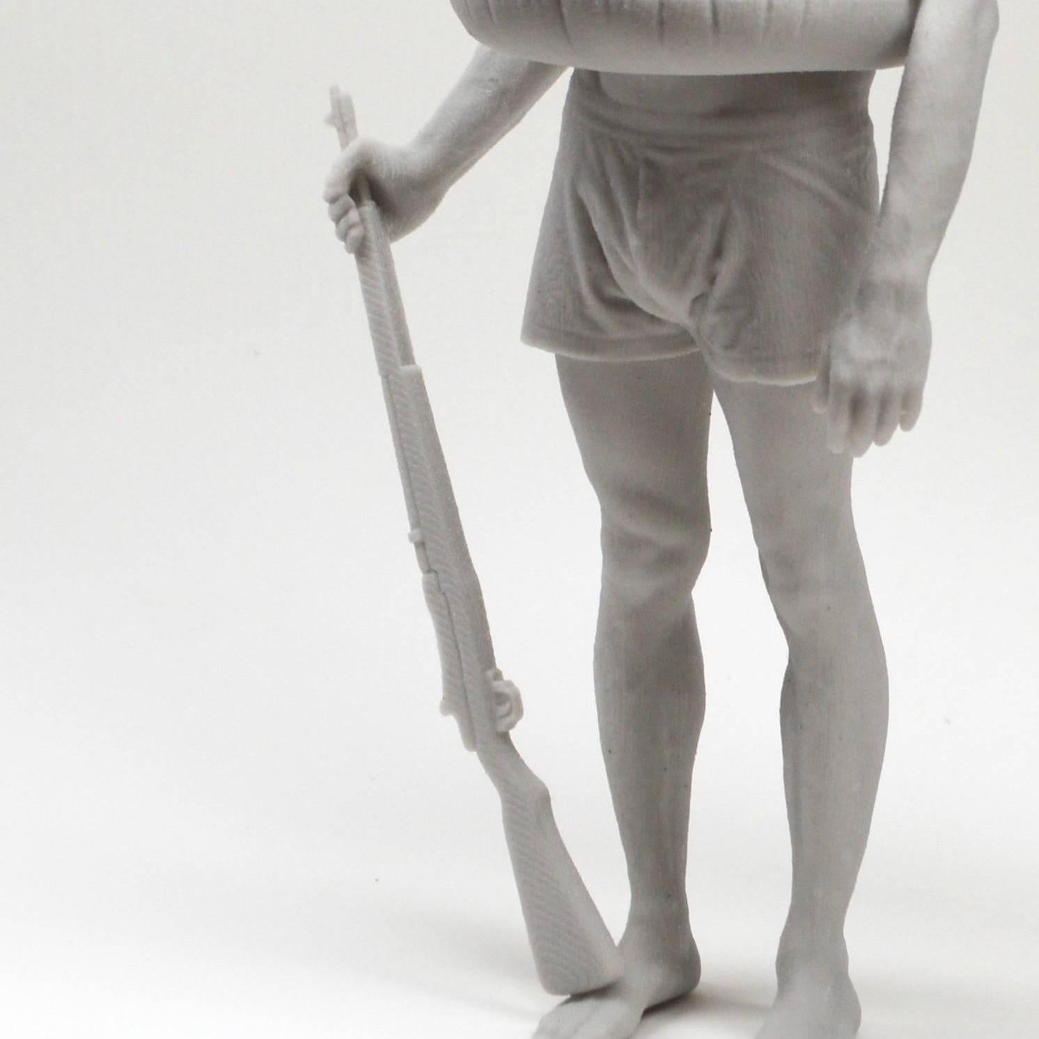 Jäger #2 (Grau), Figurative Sculpture, von Nicholas Crombach