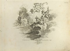 Angels - Etching by Nicholas Cochin - 1755