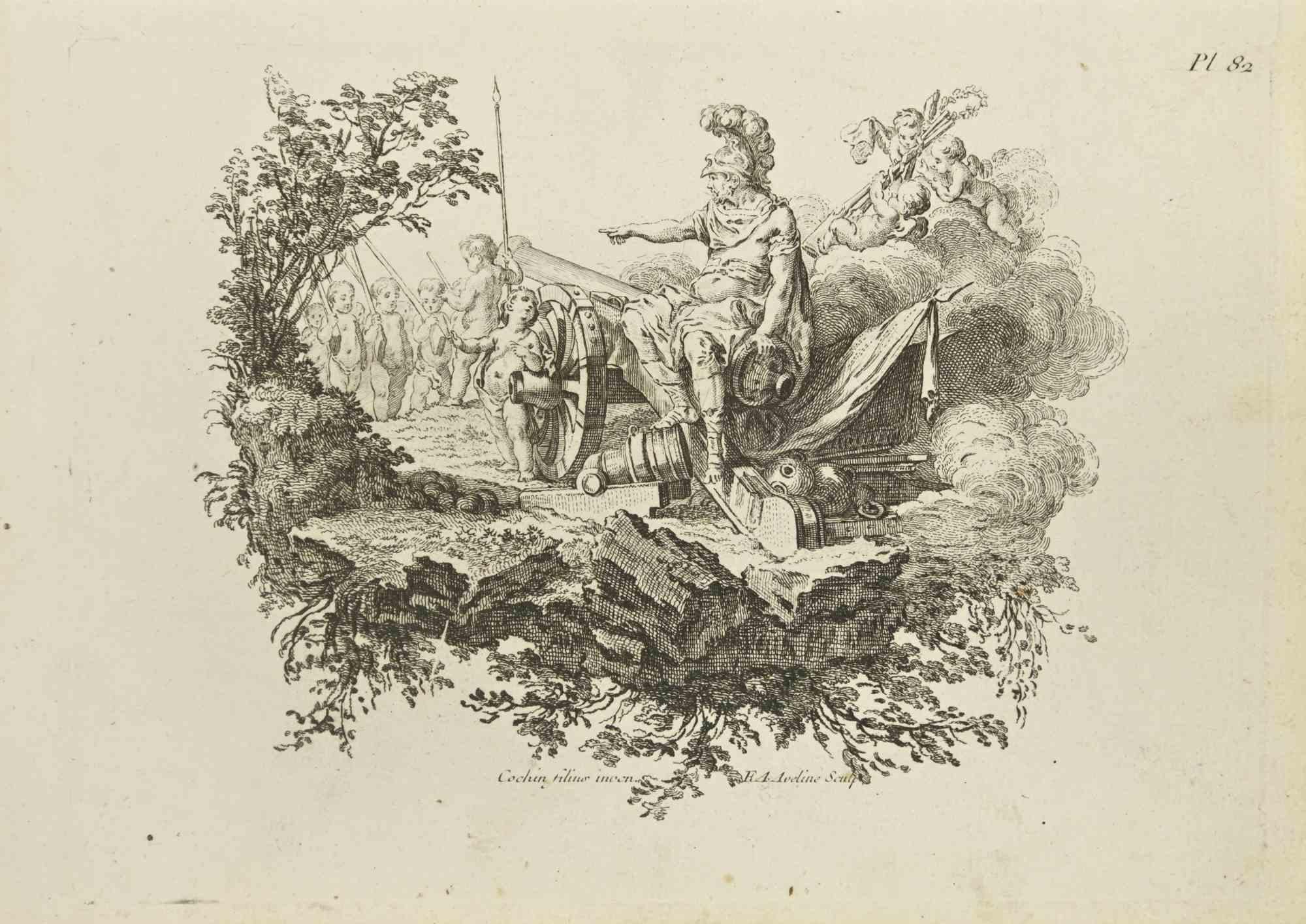 The Passage is an etching realized by Nicholas Cochin in 1755.

Signed on the plate.

Good conditions.

The artwork is depicted through confident strokes.
