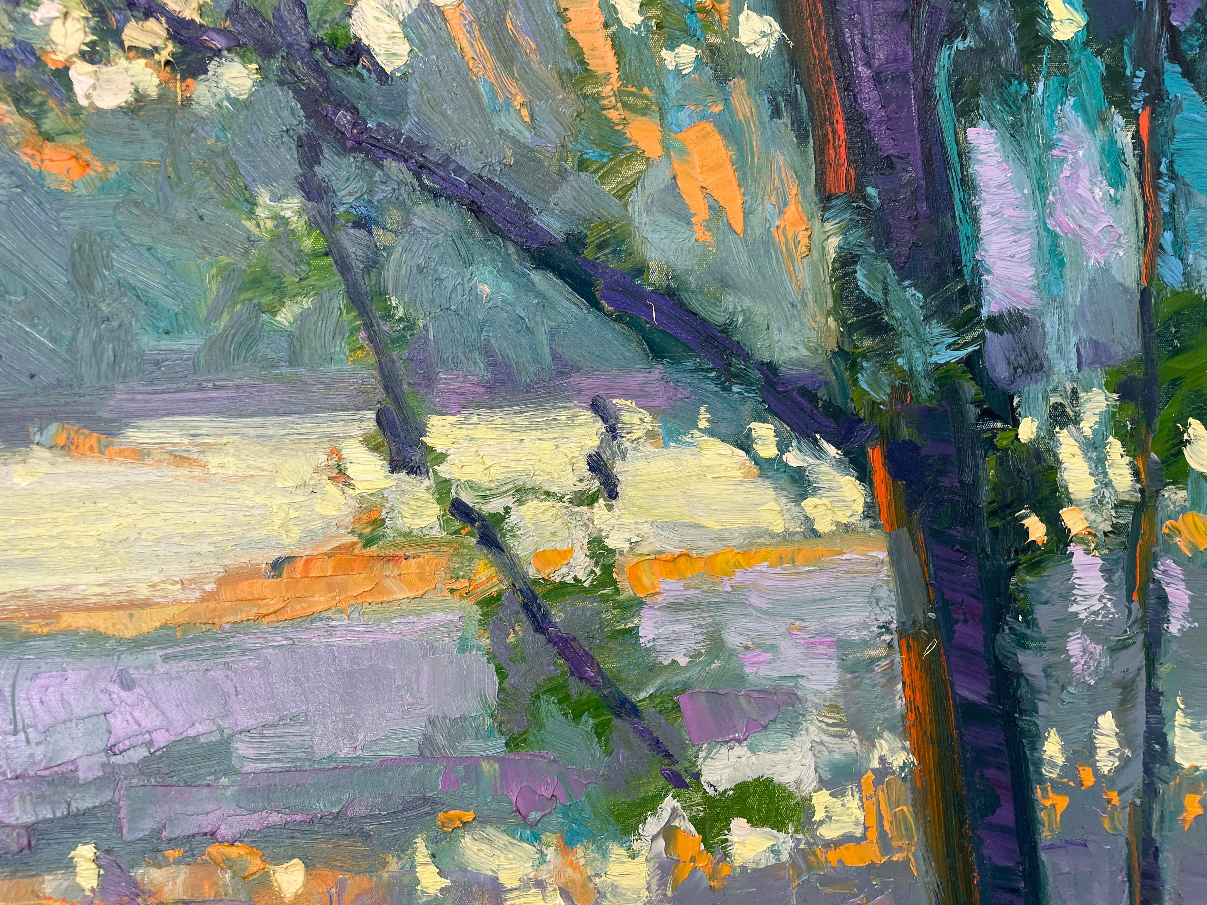 Pisces Wood by Nicholas Coley Impressionist Landscape Painting 2