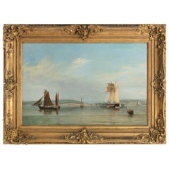 Nicholas Condy, Schooner at Anchor at the Tail of the Bank
